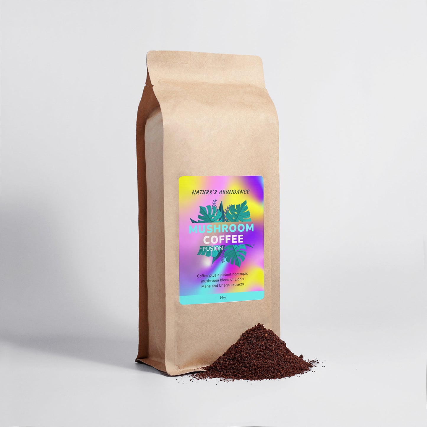 Mushroom Coffee Fusion - Lion’s Mane & Chaga 16oz