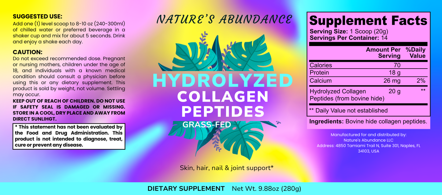 Grass-Fed Hydrolyzed Collagen Peptides