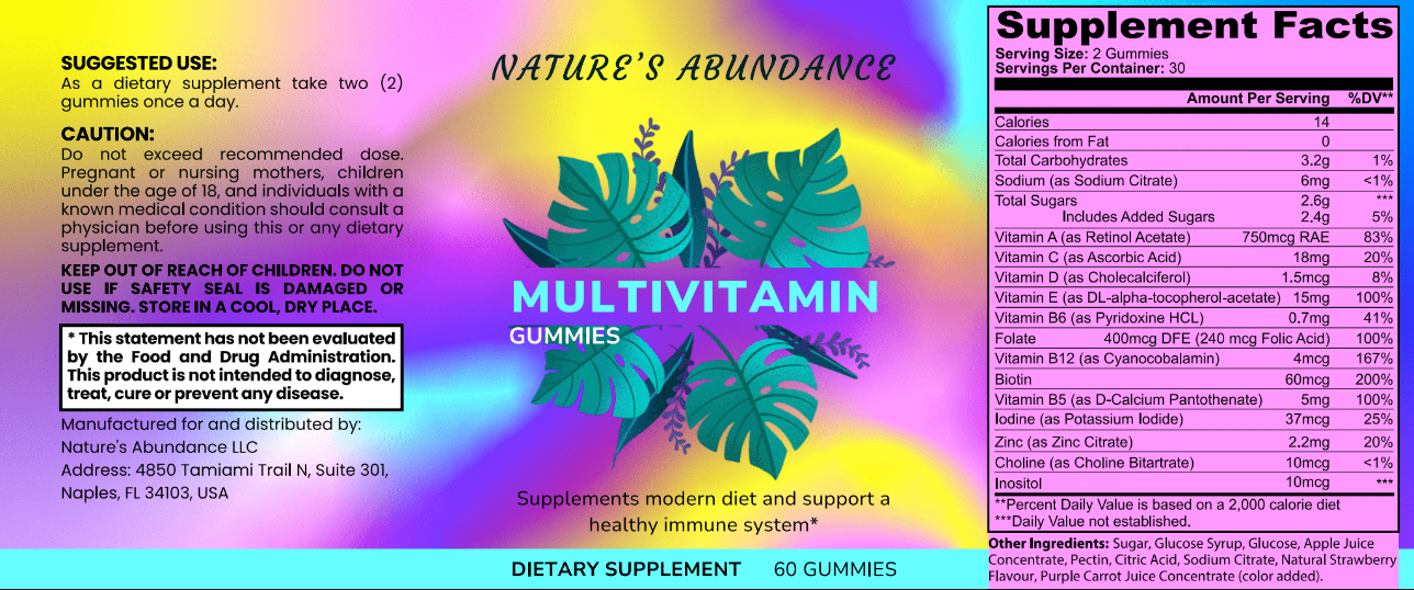 Multivitamin Bear Gummies (Adult)