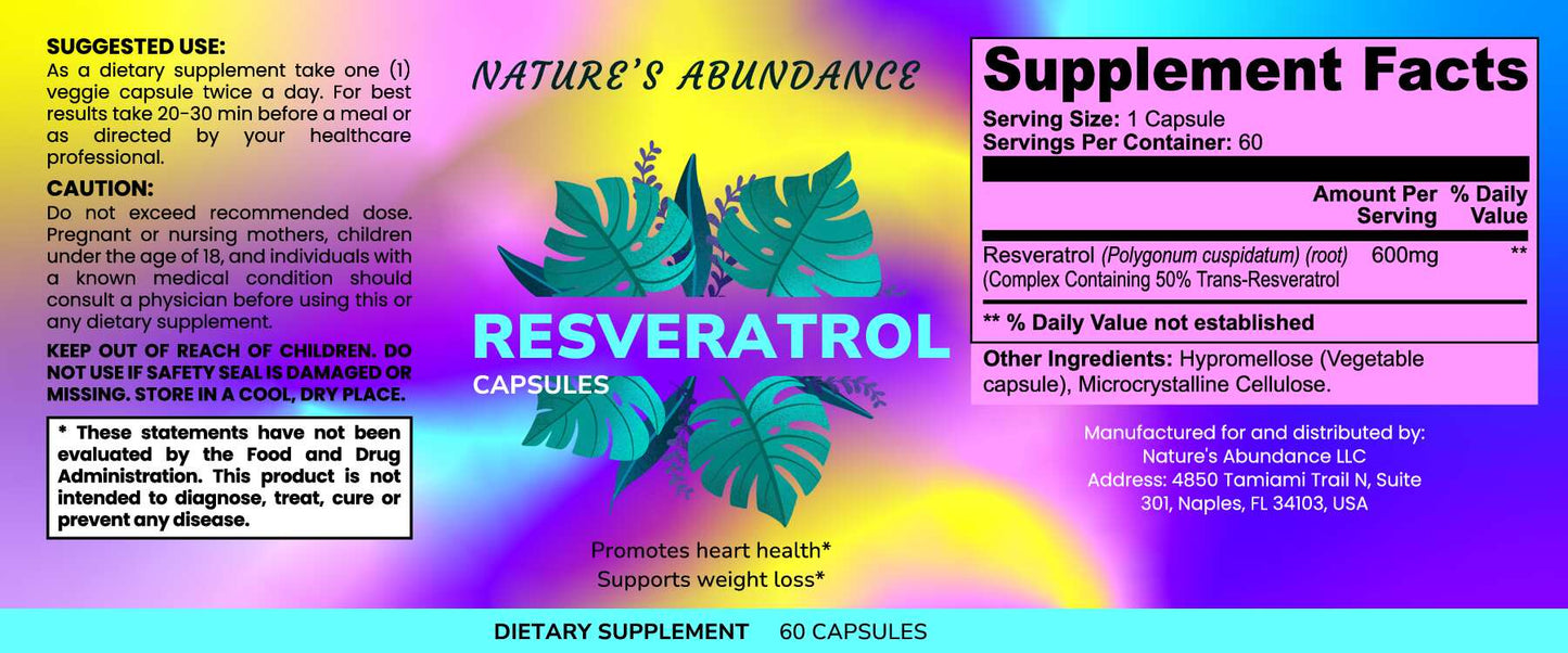 Resveratrol 50% 600mg