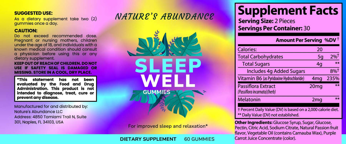 Sleep Well Gummies (Adult)