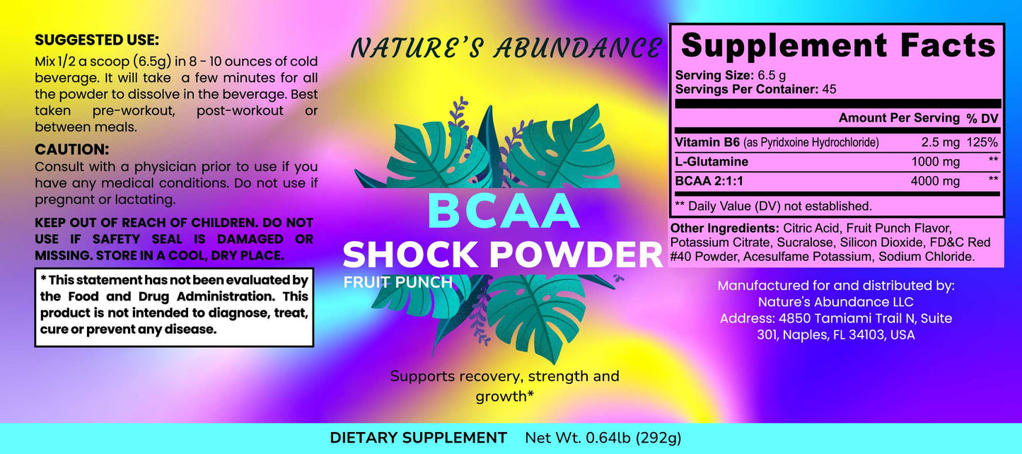 BCAA Shock Powder (Fruit Punch)